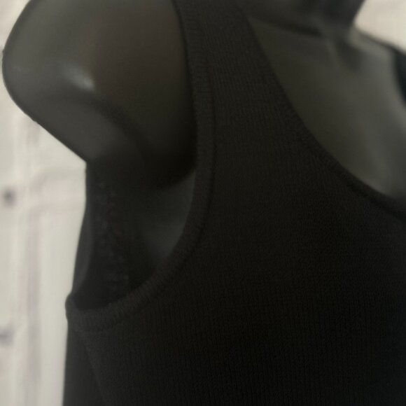 St. John Caviar  |  Black Knit Sleeveless Sweater - Picture 3 of 10